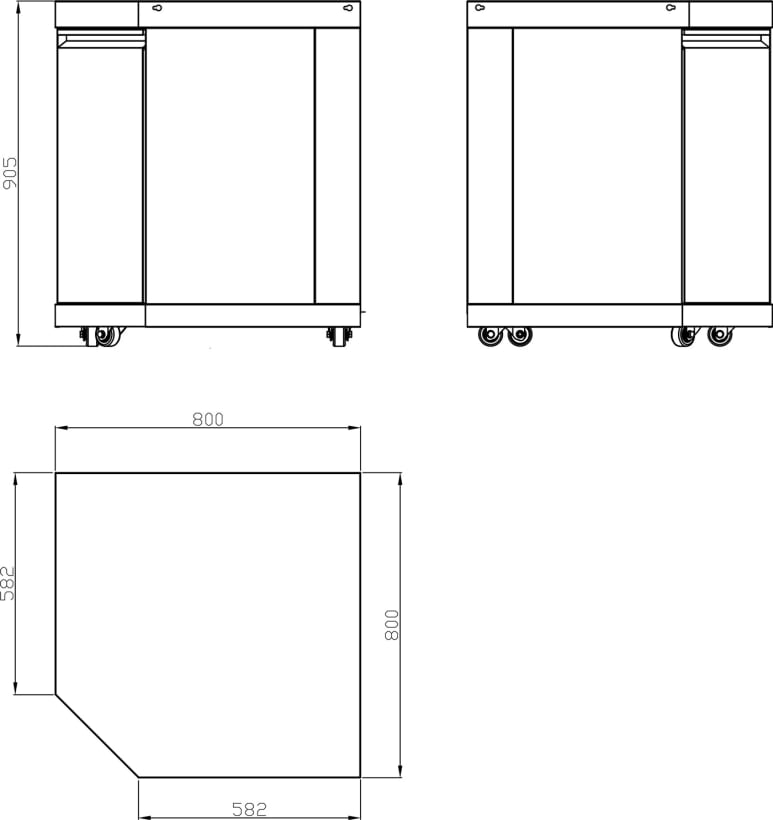 Crni inox kutni modul 7902