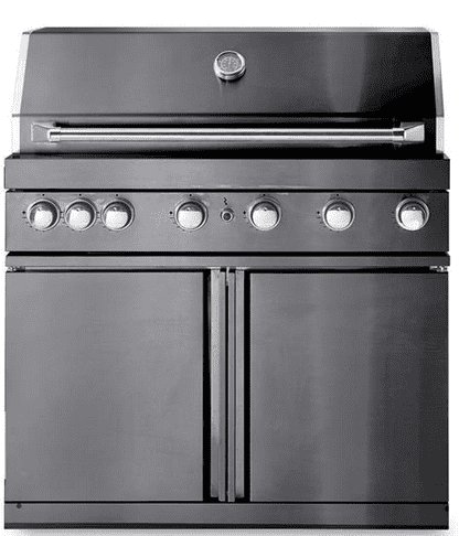 Crni inox plinski roštilj s 4 plamenika 7896