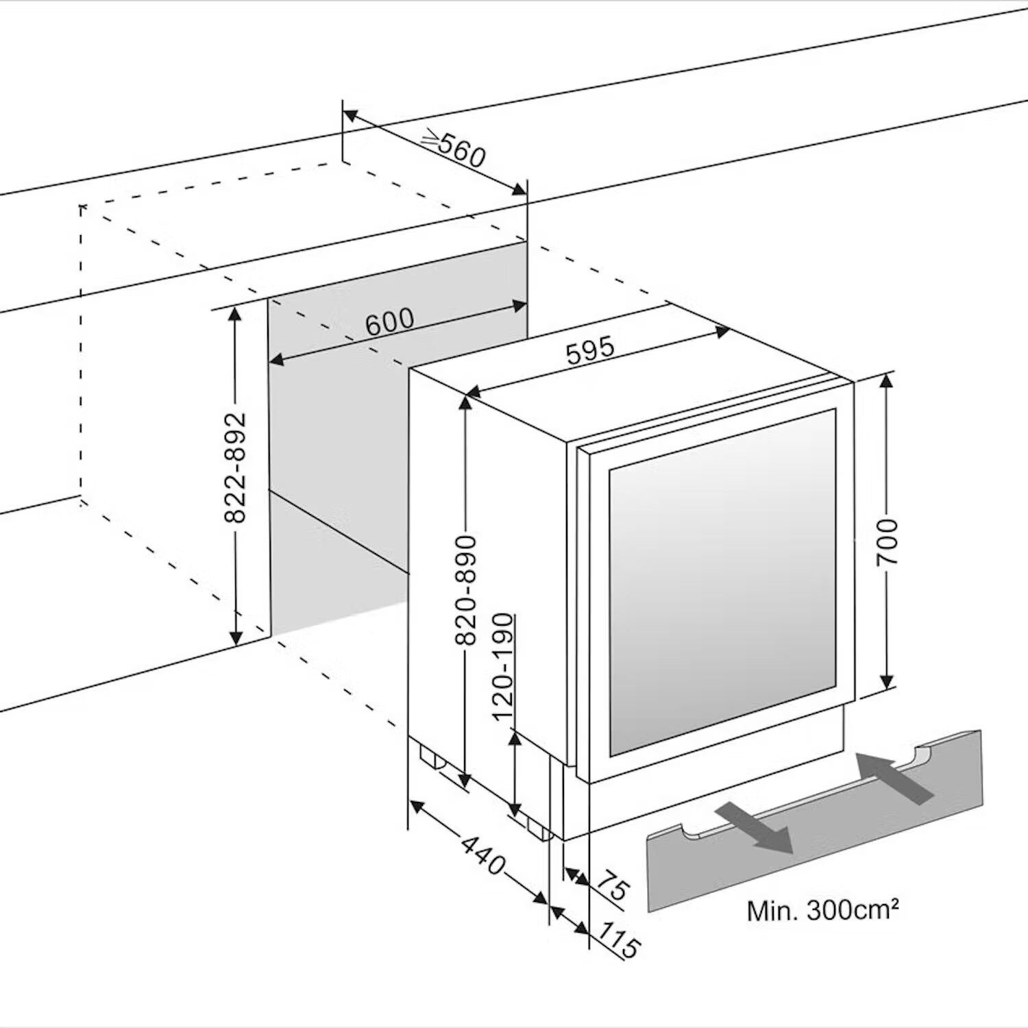 mQuvee Samostojeći hladnjak za pivo BS60AB