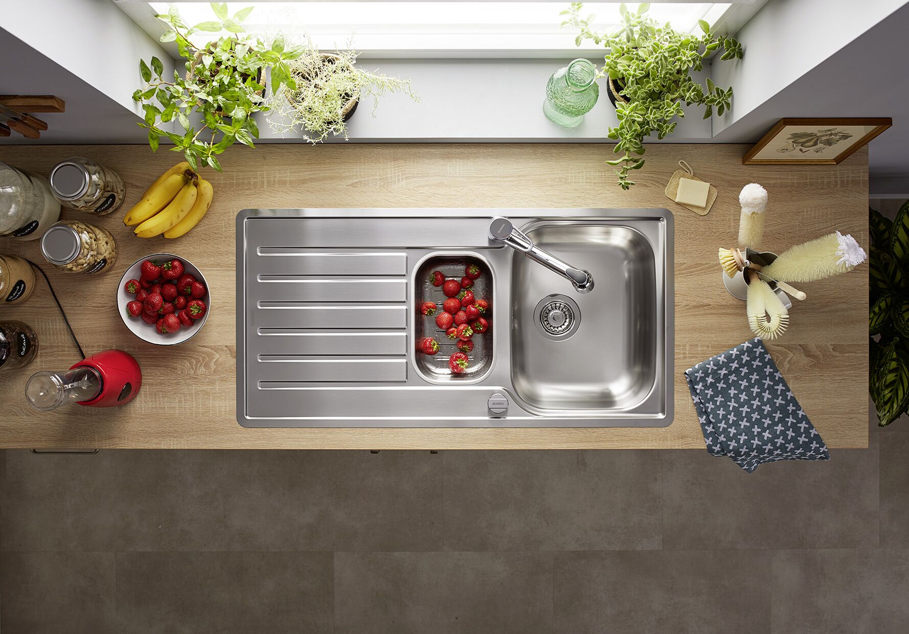 BLANCO LANTOS II 6 S-IF INOX 18/10 dorada četkom - sjajni, pribor 18/10, s dalj. upr