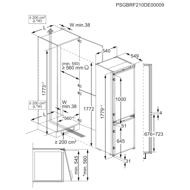 Electrolux ugradbeni hladnjak ENT6NE18S