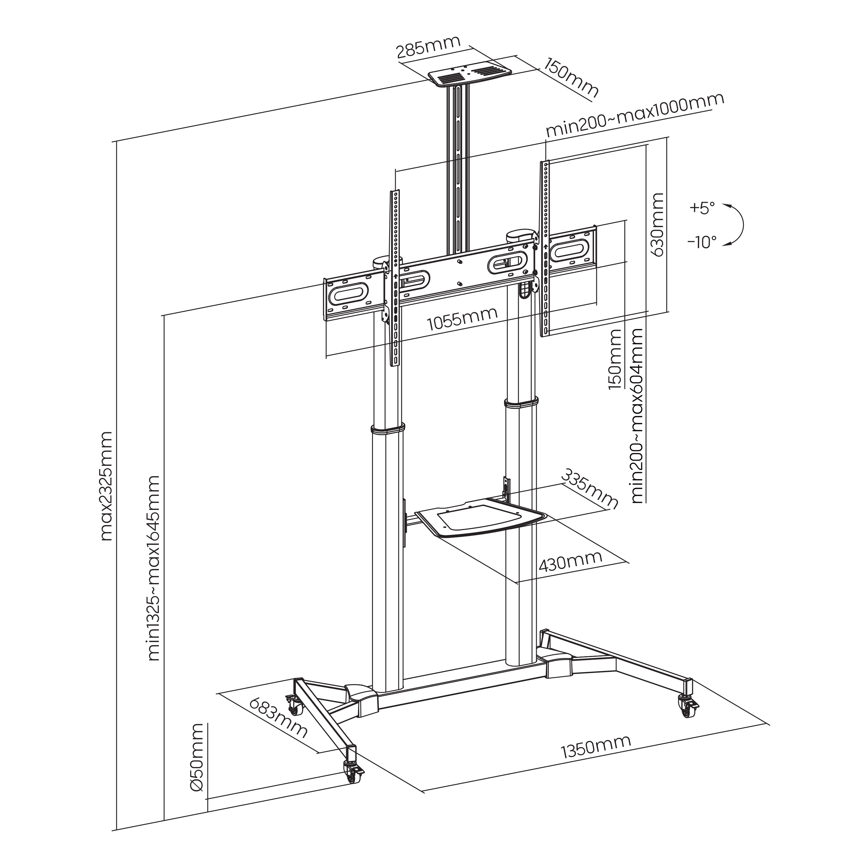 PODNI MOBILNI STALAK SBOX FS-3610