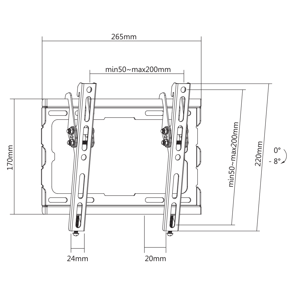 ZIDNI STALAK SBOX PLB-3422T-2