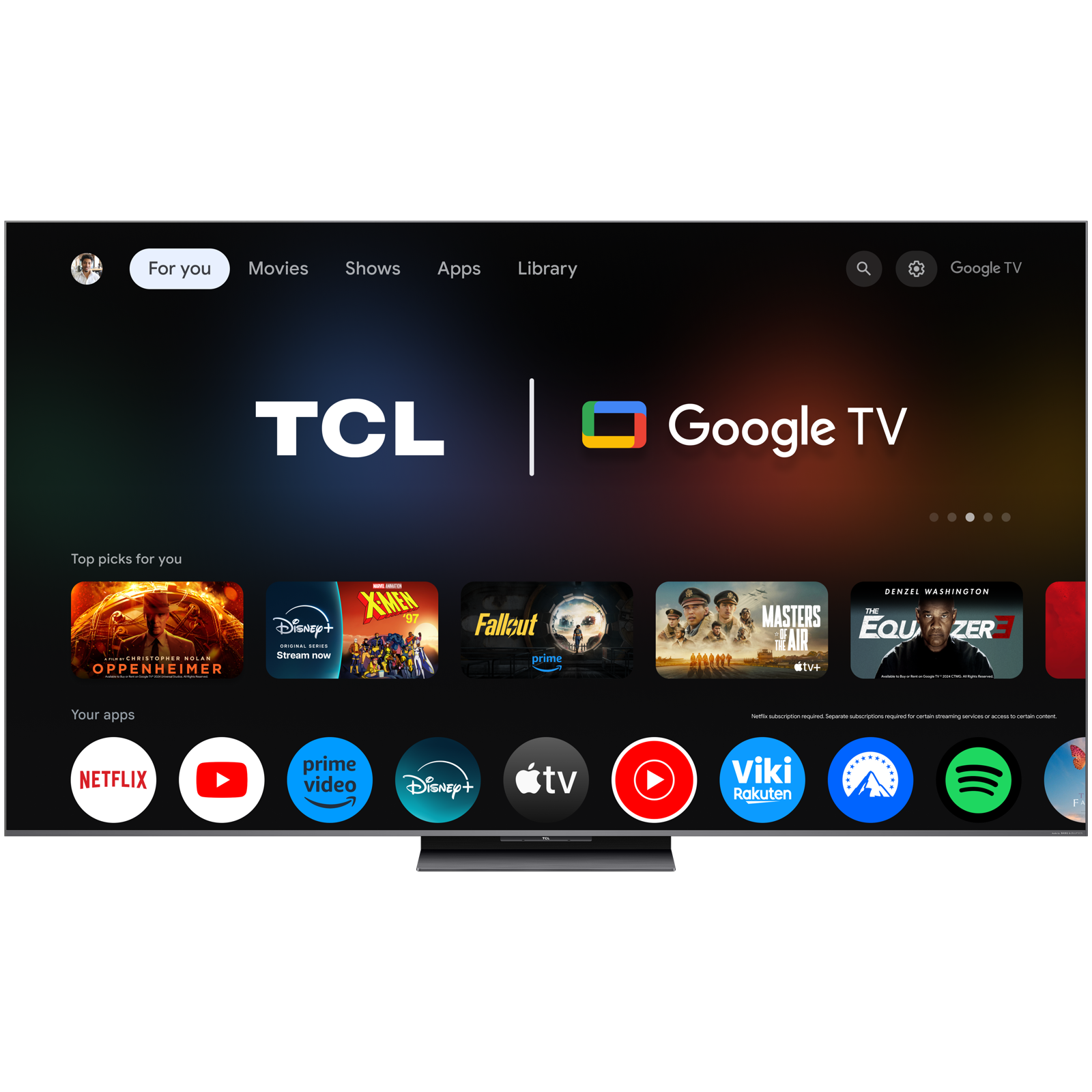 TCL 65'' MINI LED 65C8K Google TV 4K 144Hz