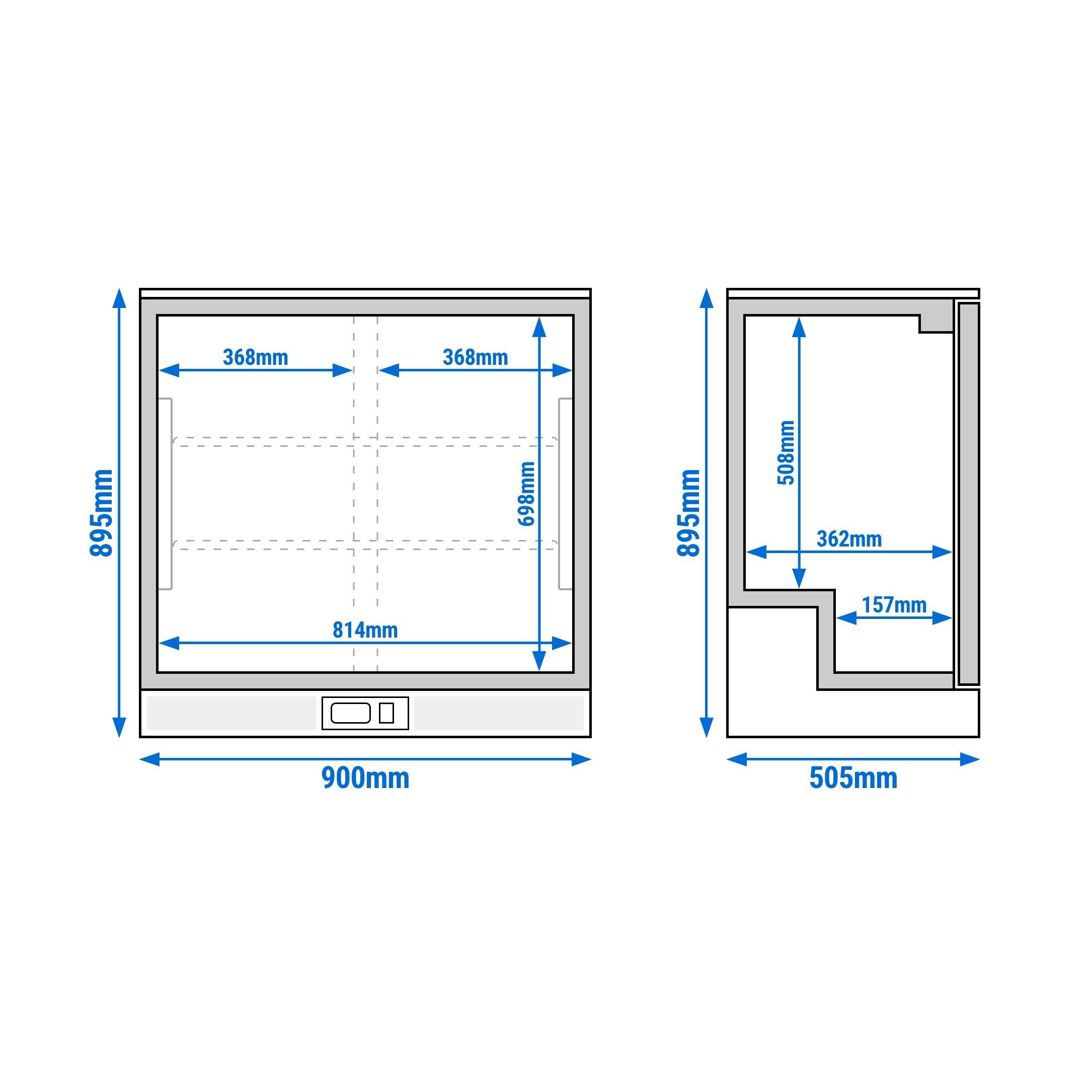 GGM Gastro BKG905E INOX Barski hladnjak 220l
