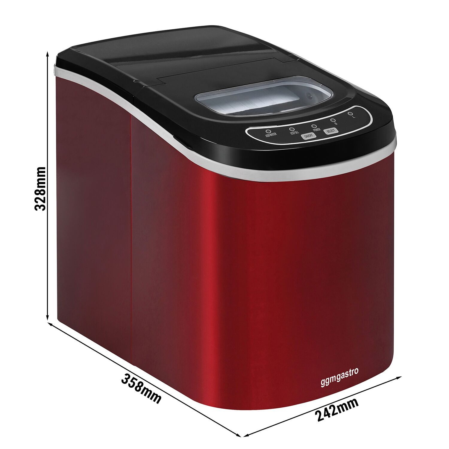 GGM Gastro EBRH12 Mini Ledomat - crveni