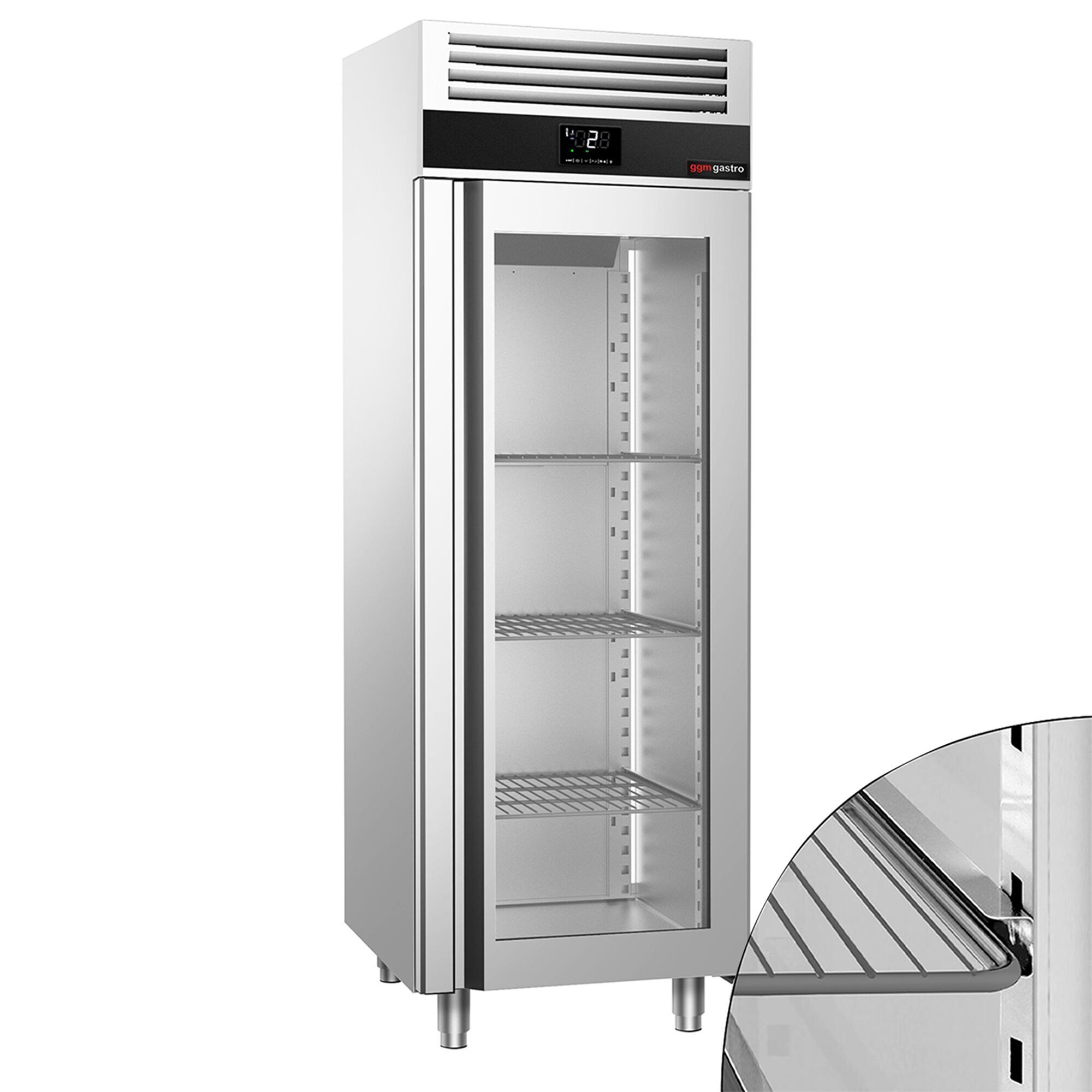GGM Gastro PREMIUM KF700NDG-EF Inox hladnjak 700l