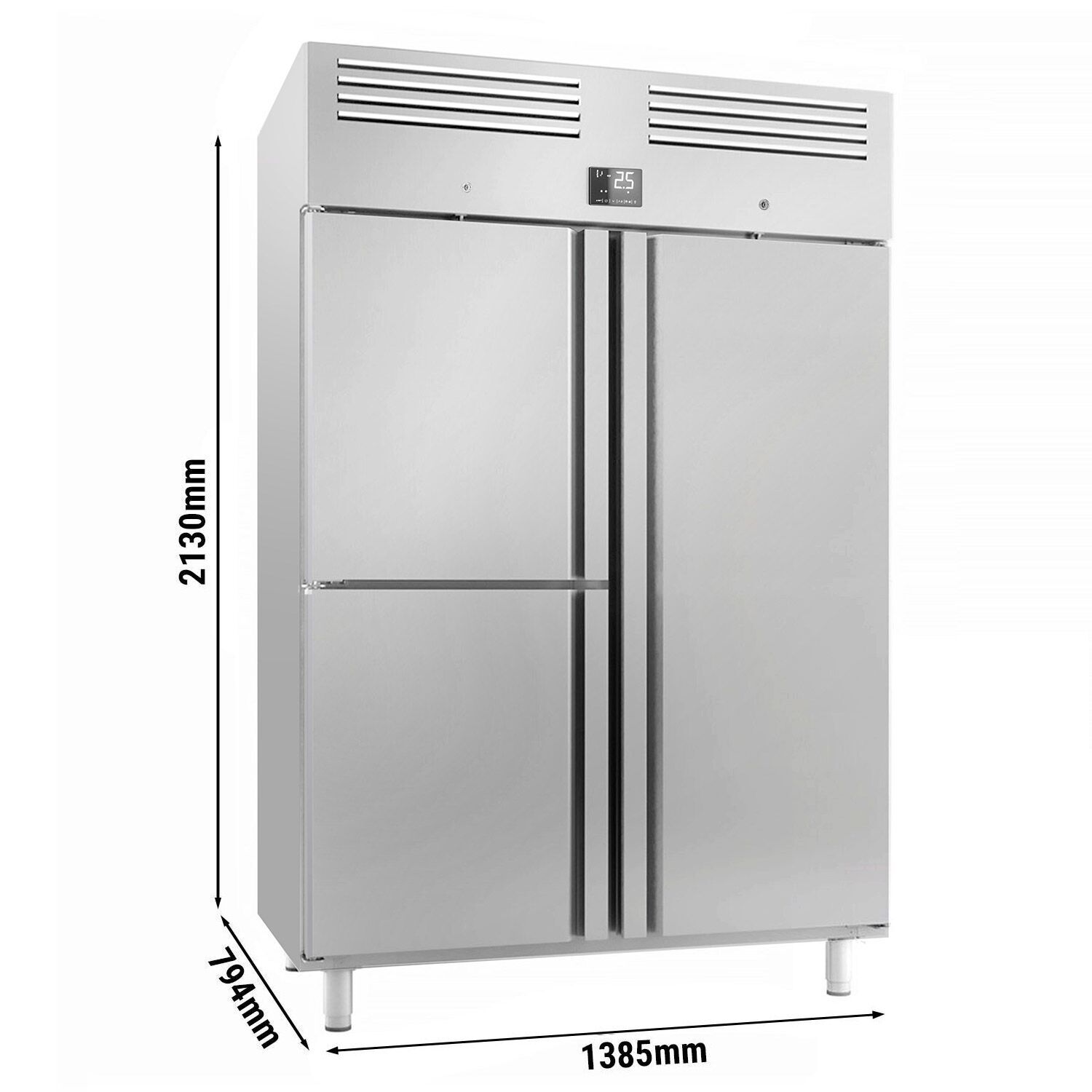 GGM Gastro KGI148T3 GN 2/1 PREMIUM Plus Inox hladnjak 1240l