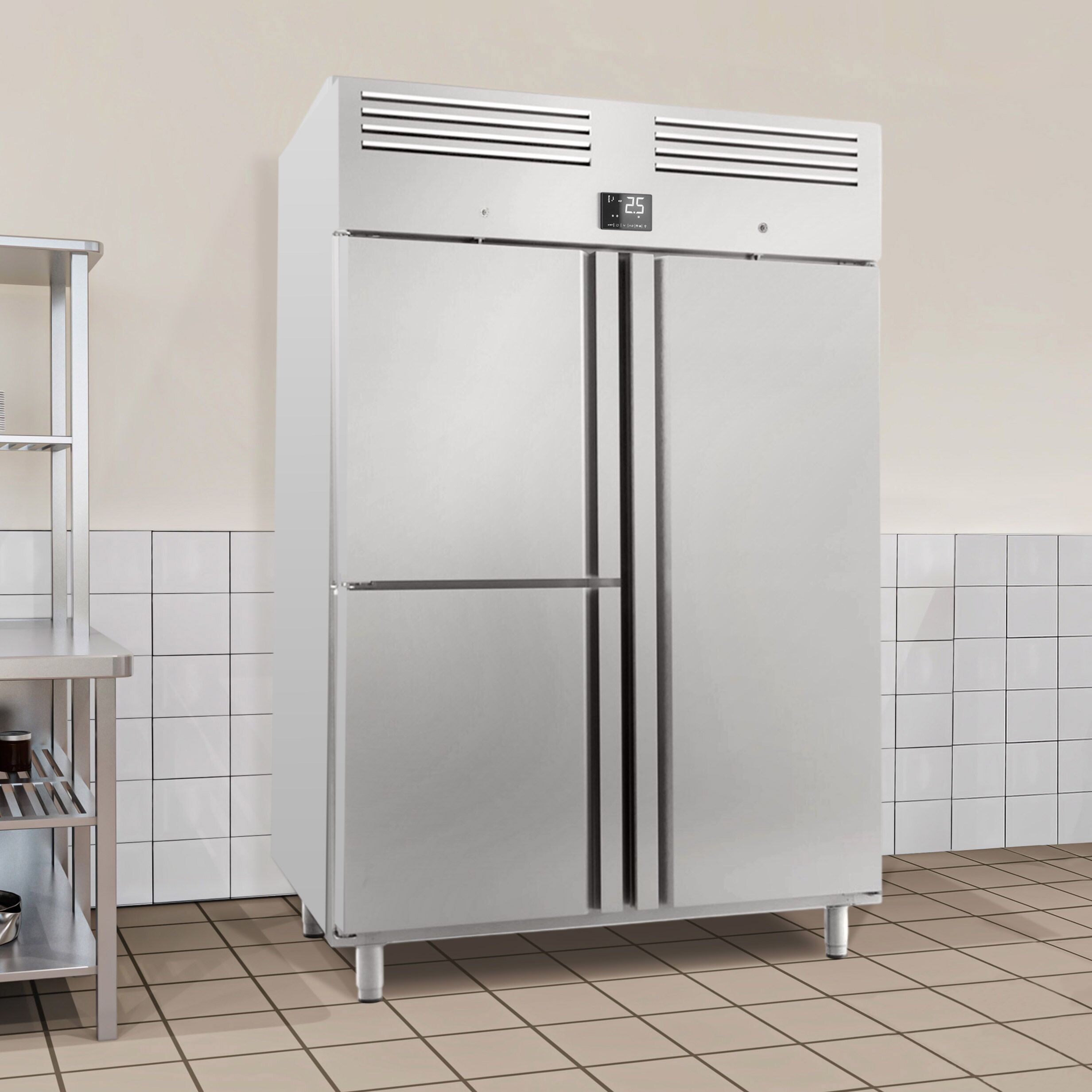 GGM Gastro KGI148T3 GN 2/1 PREMIUM Plus Inox hladnjak 1240l