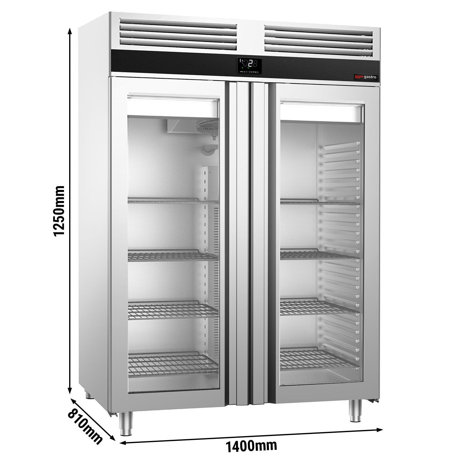 GGM Gastro PREMIUM KSF1400GT2-EF Inox hladnjak GN 2/1 1400l