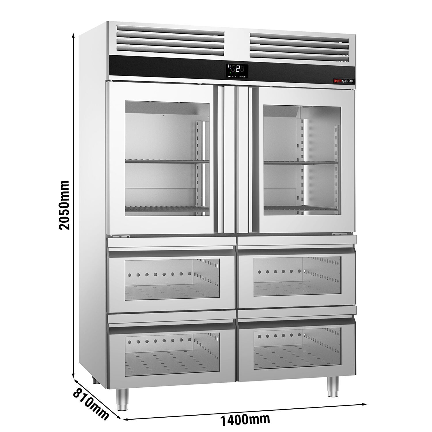 GGM Gastro PREMIUM KSF1482GS Inox hladnjak GN 2/1 1400l
