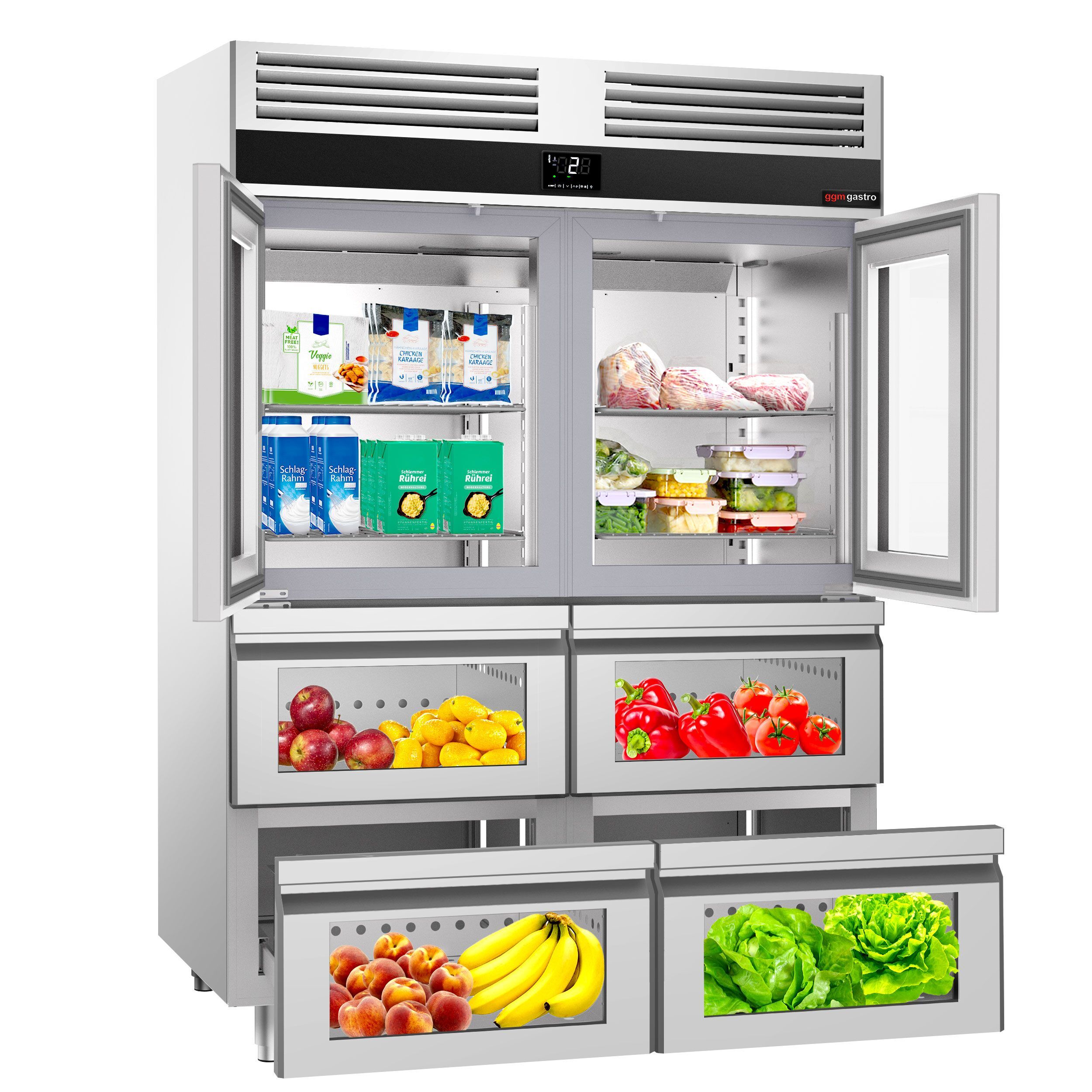 GGM Gastro PREMIUM KSF1482GS Inox hladnjak GN 2/1 1400l
