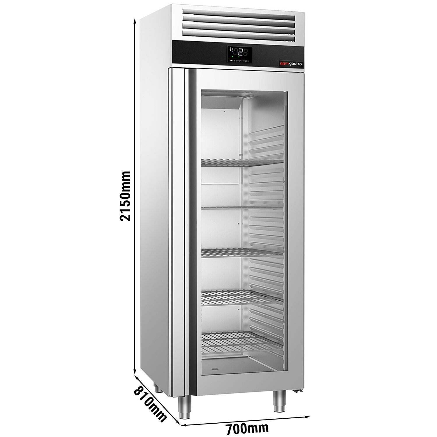 GGM Gastro PREMIUM KSF700GT1-EF Inox hladnjak GN 2/1 700l