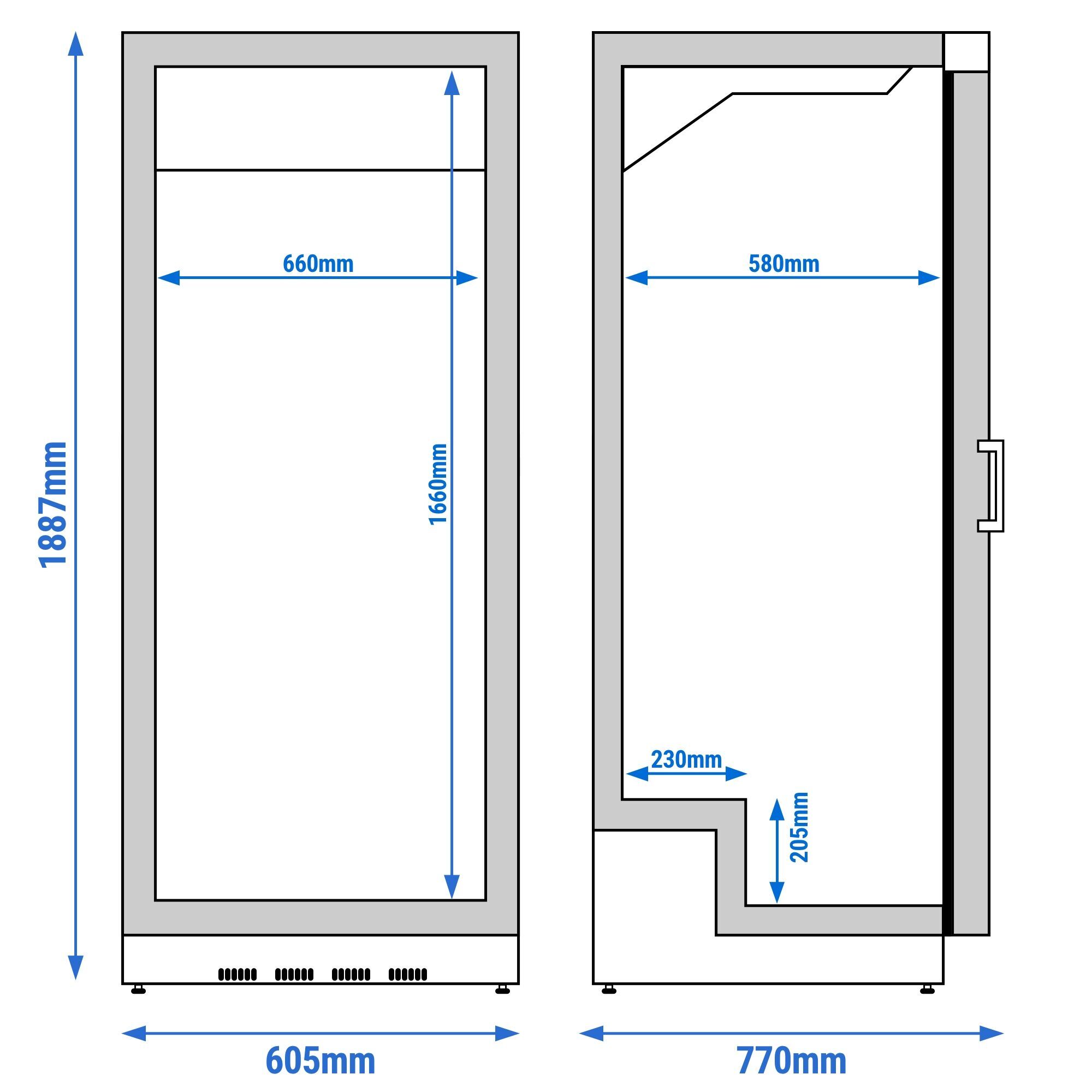 GGM Gastro PREMIUM KSS600HN Inox hladnjak za skladištenje 600l