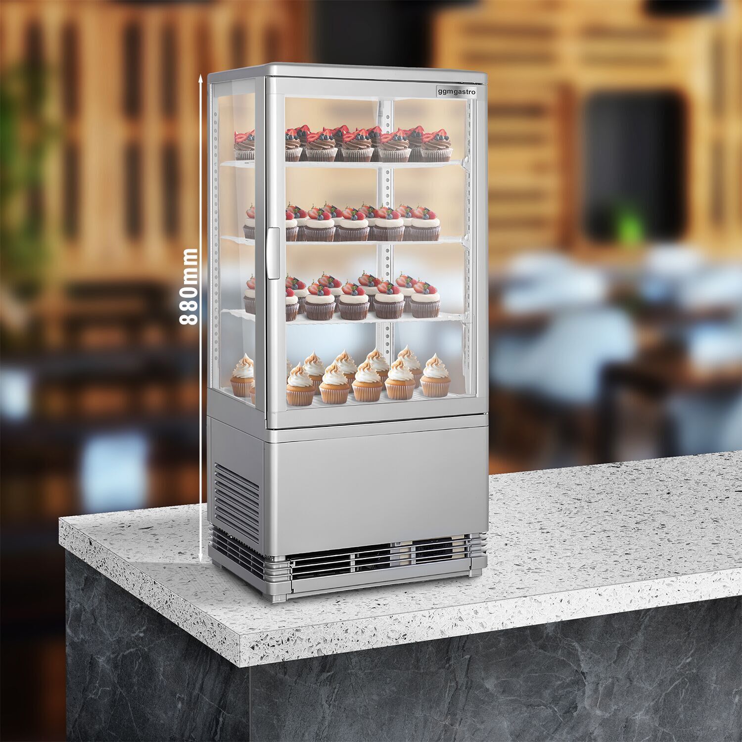 GGM Gastro PVNR72E Rashladna vitrina za kolače 68l