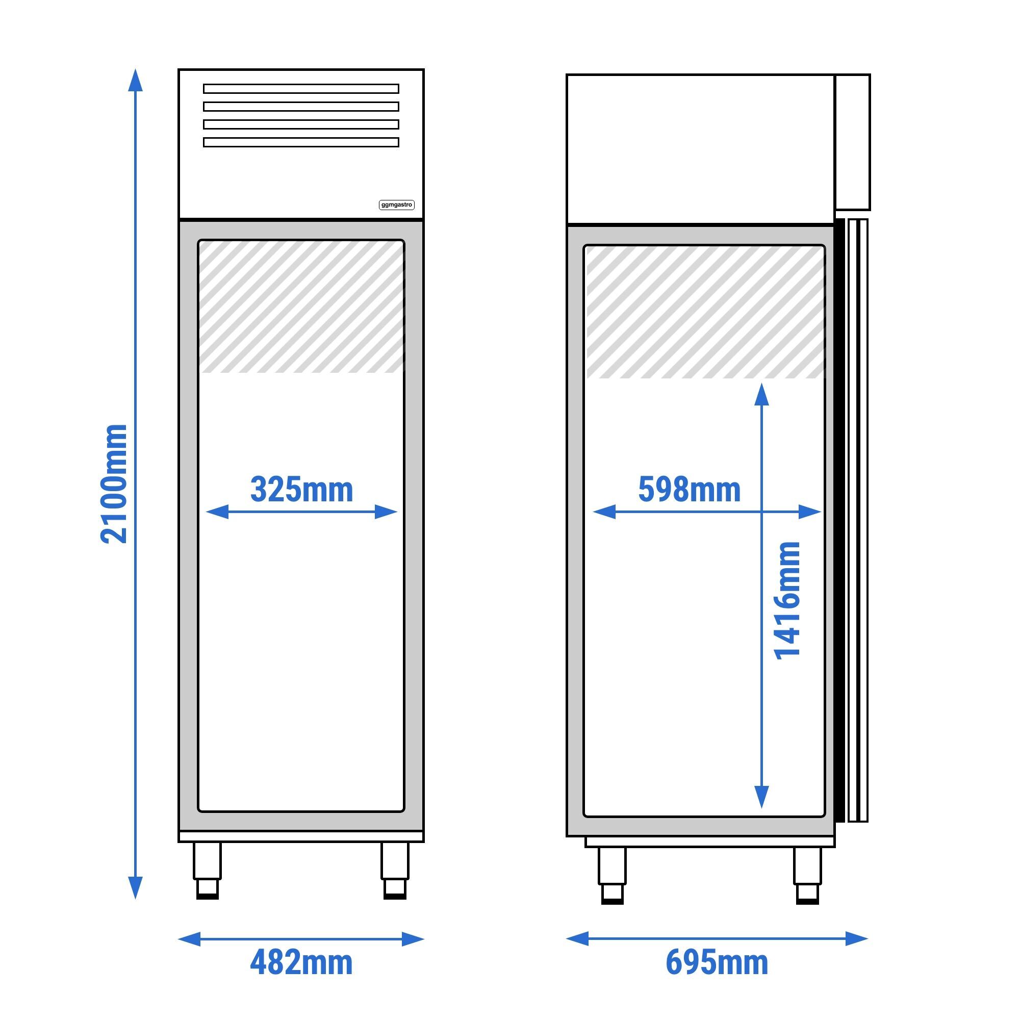 GGM Gastro Premium KGI57T1 Inox hladnjak GN2/1 325l