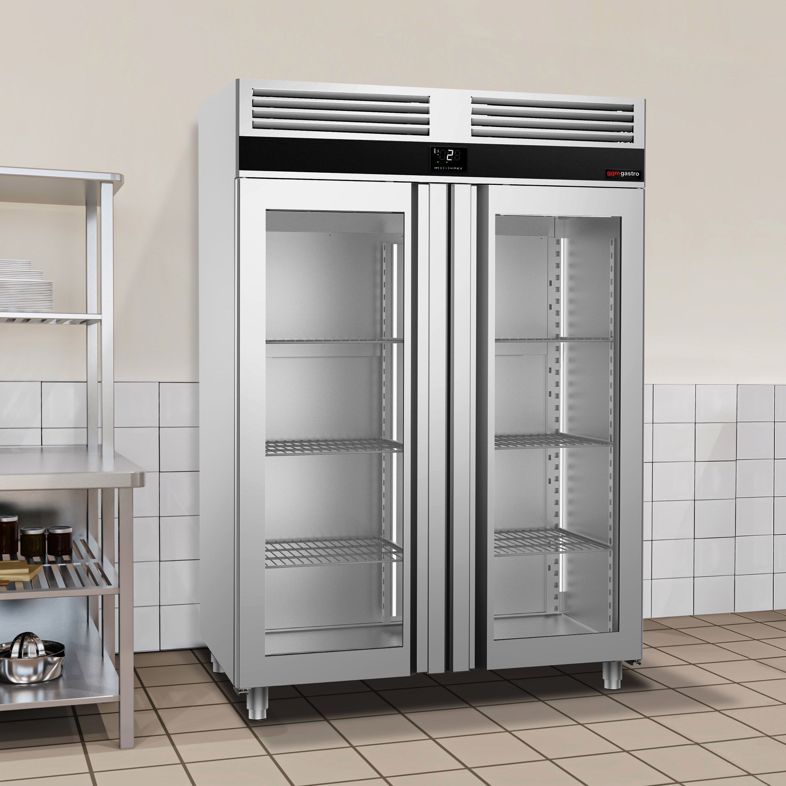 GGM Gastro PREMIUM KF1400NDG-EF Inox hladnjak GN 2/1 1200l